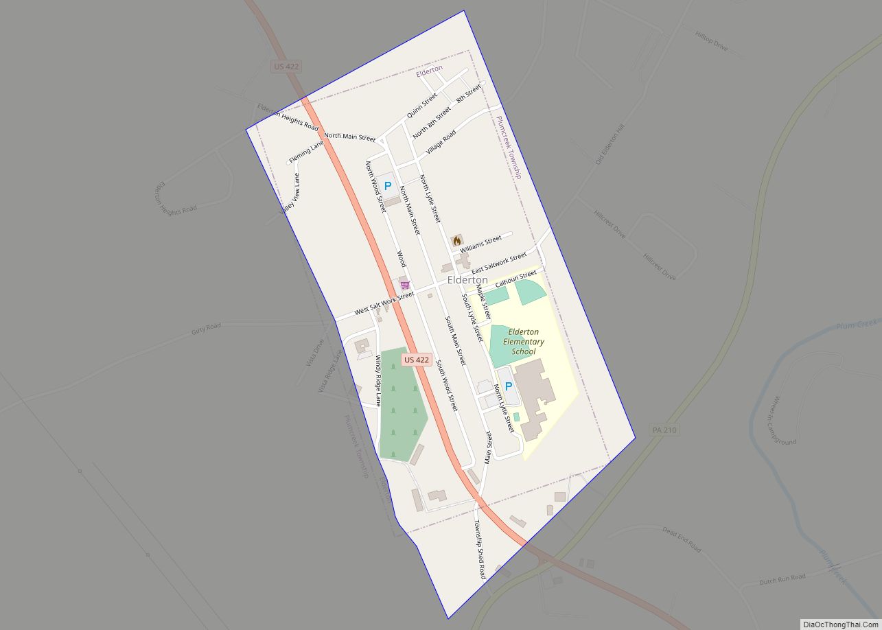 Map of Elderton borough