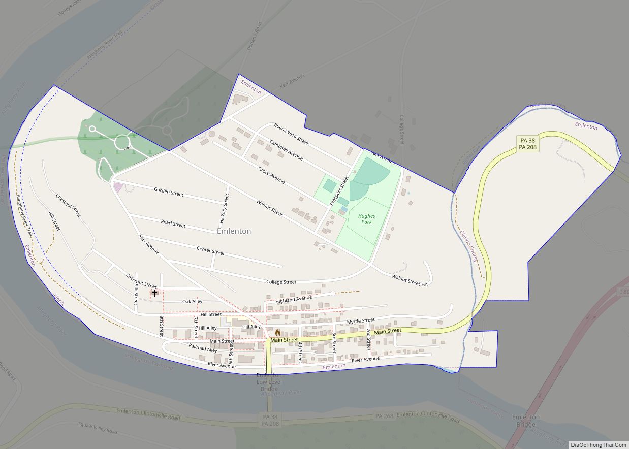 Map of Emlenton borough