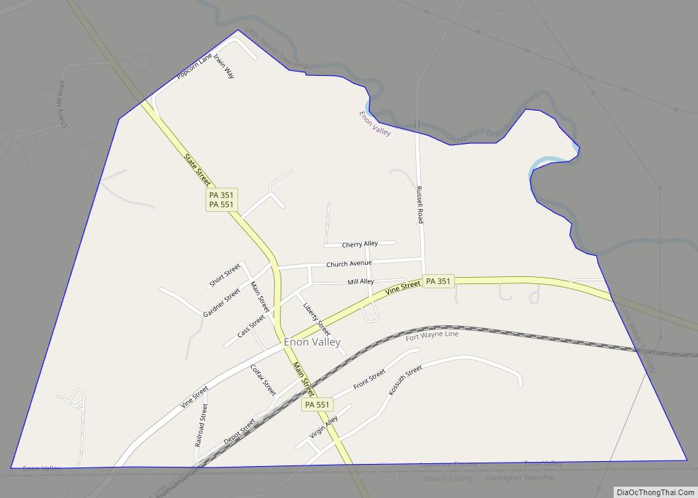 Map of Enon Valley borough