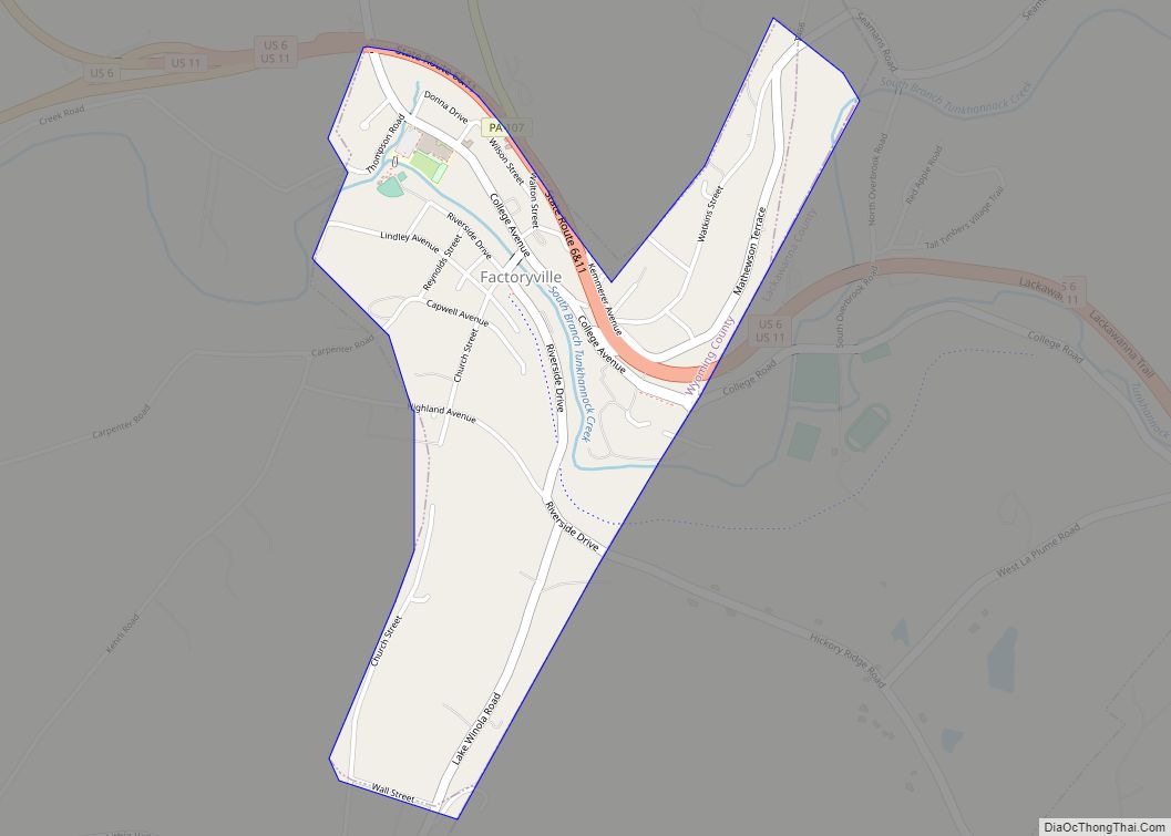 Map of Factoryville borough