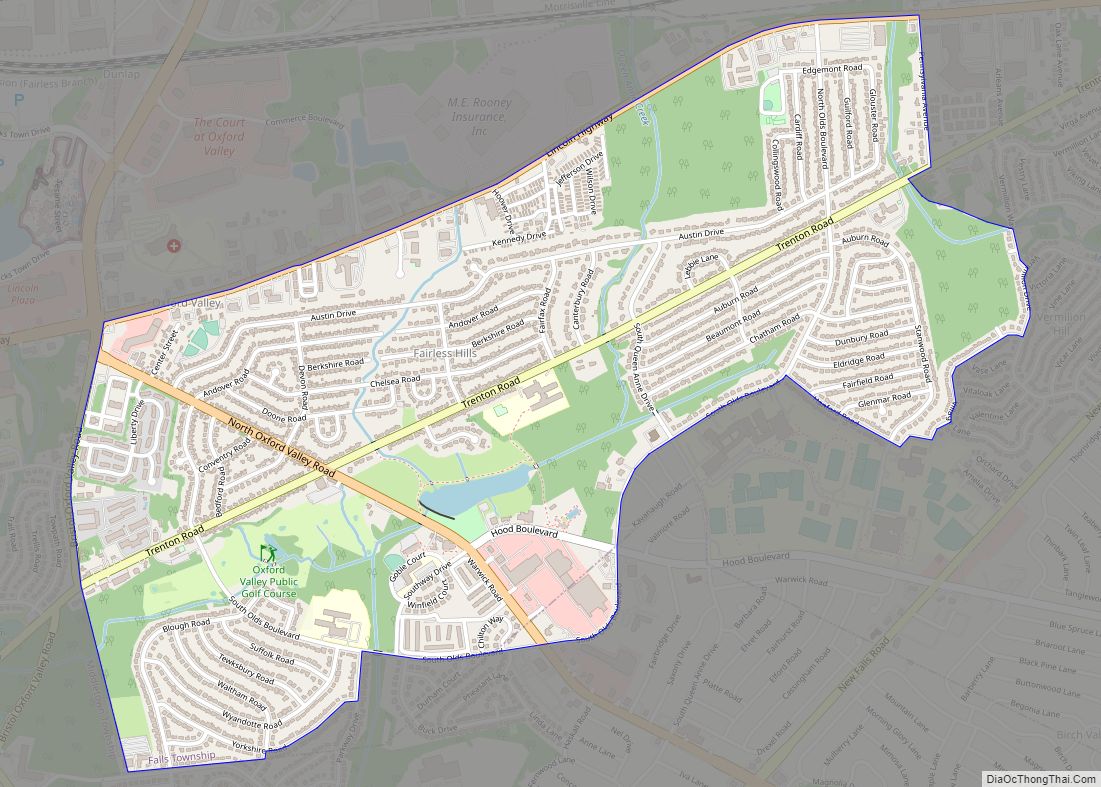 Map of Fairless Hills CDP