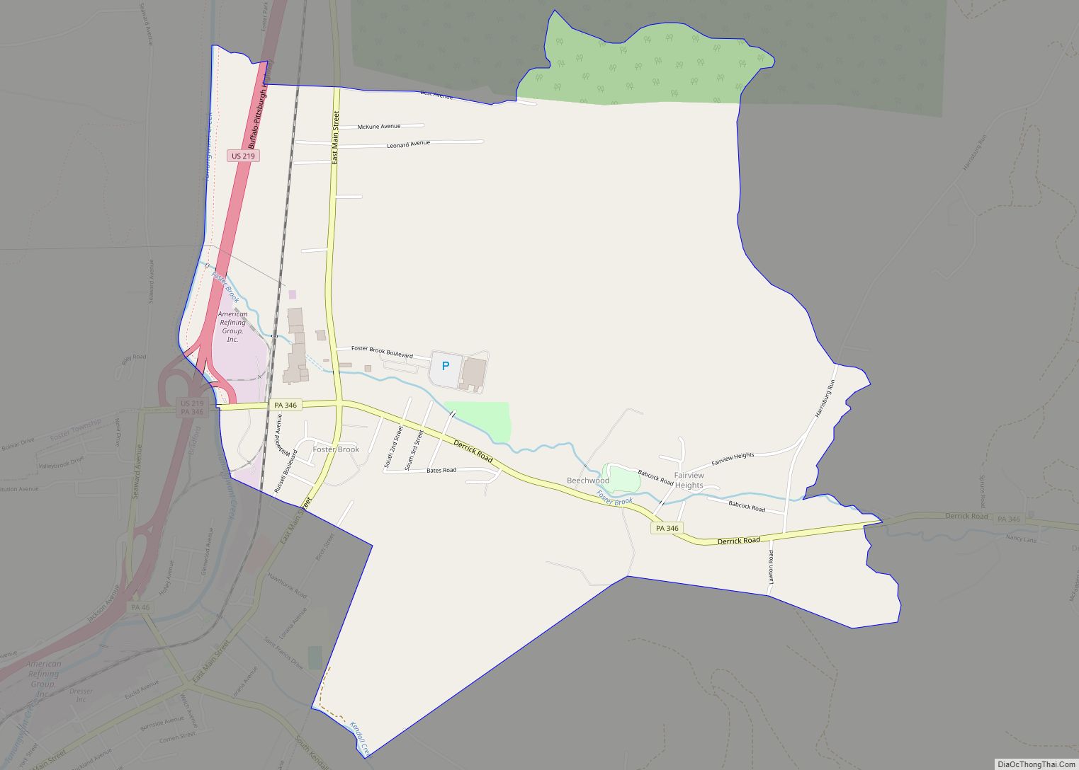 Map of Foster Brook CDP