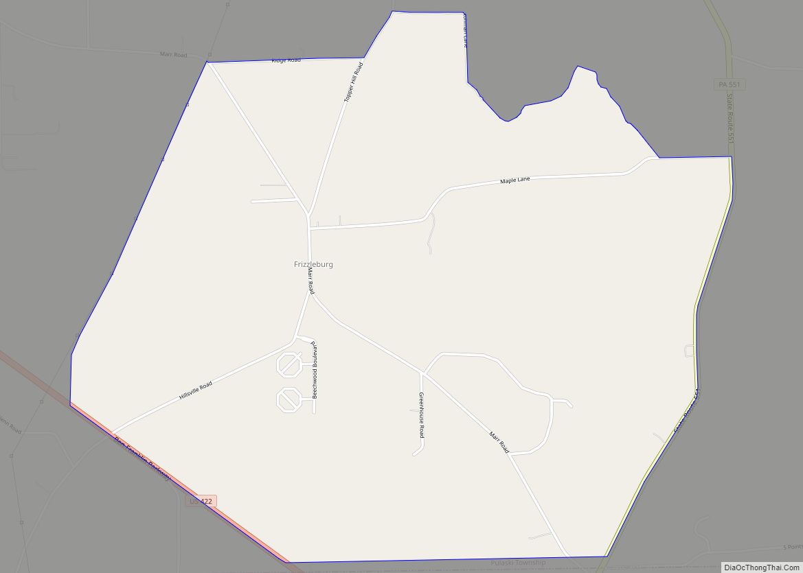 Map of Frizzleburg CDP