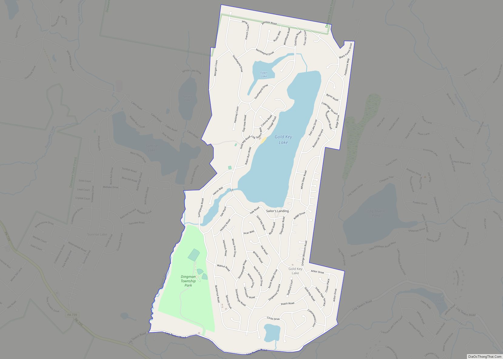 Map of Gold Key Lake CDP