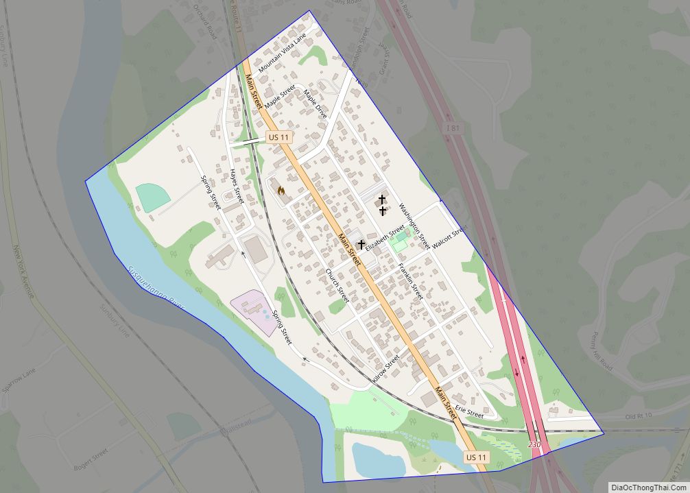 Map of Great Bend borough, Pennsylvania