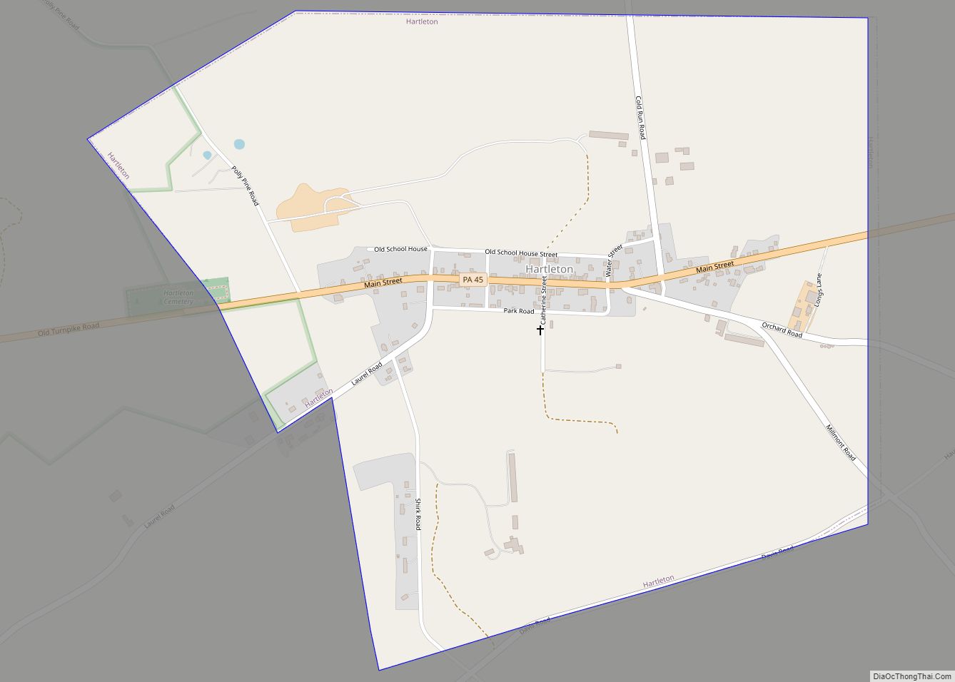 Map of Hartleton borough