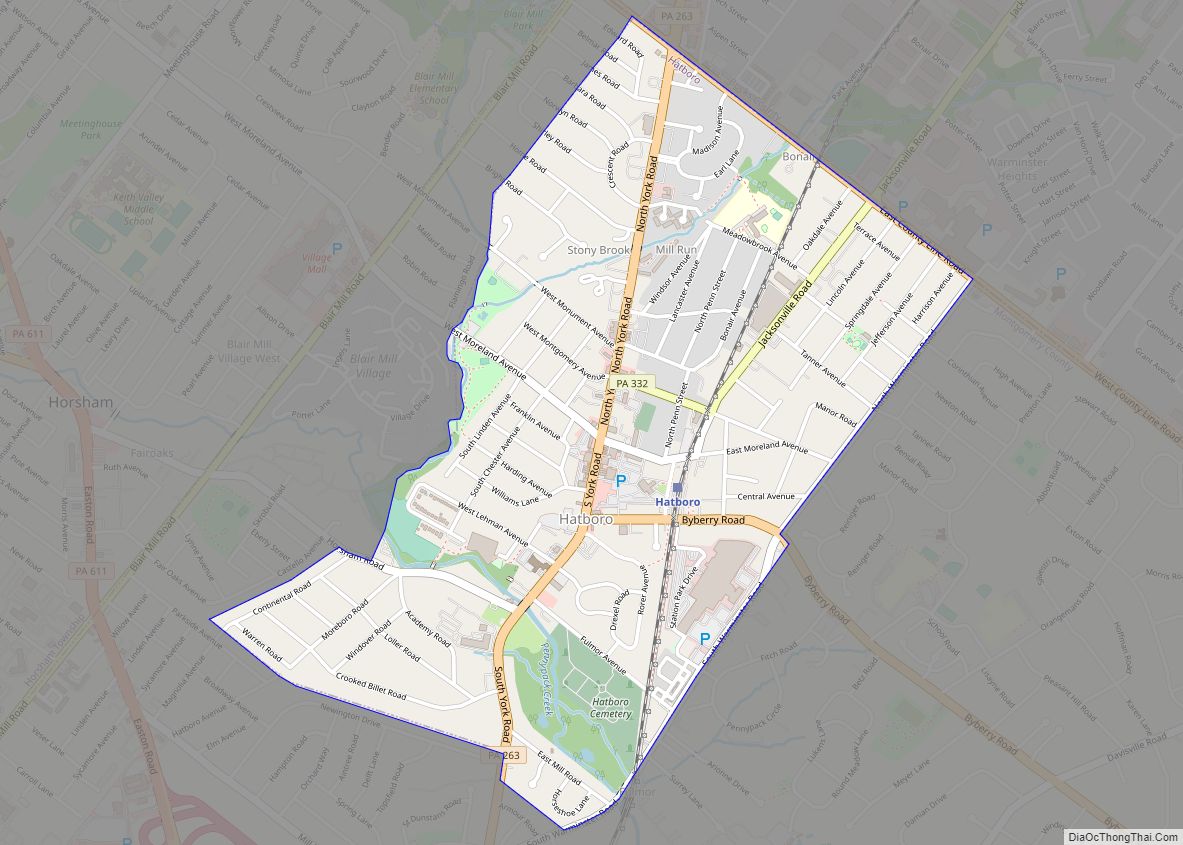 Map of Hatboro borough