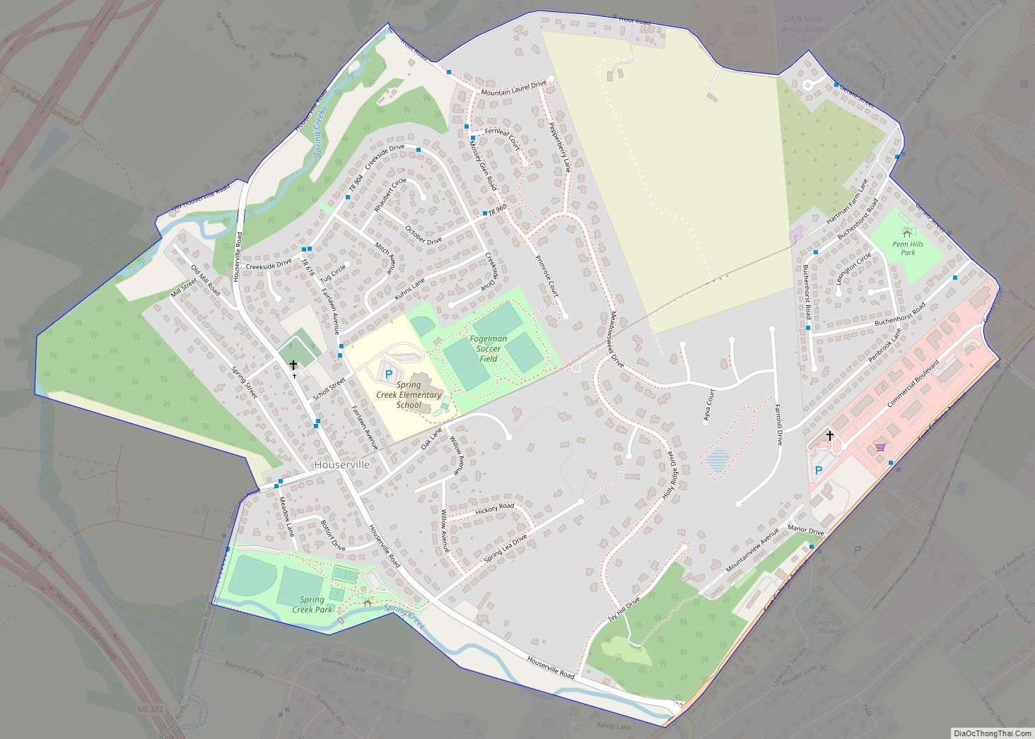 Map of Houserville CDP