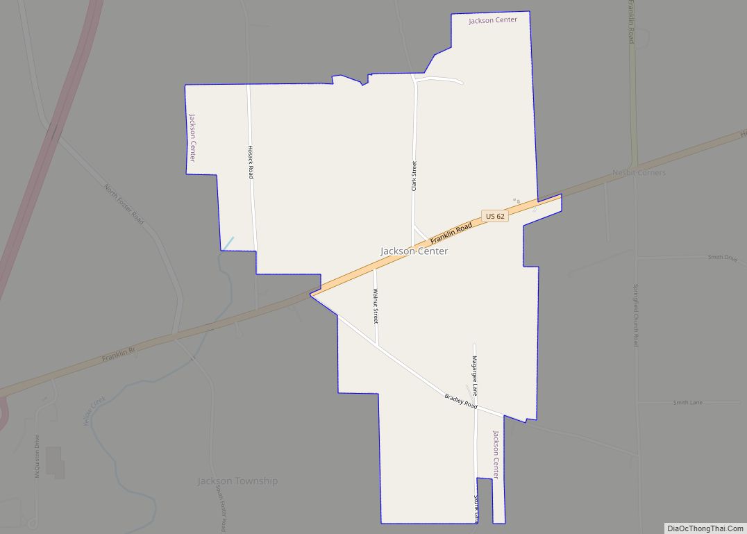 Map of Jackson Center borough, Pennsylvania
