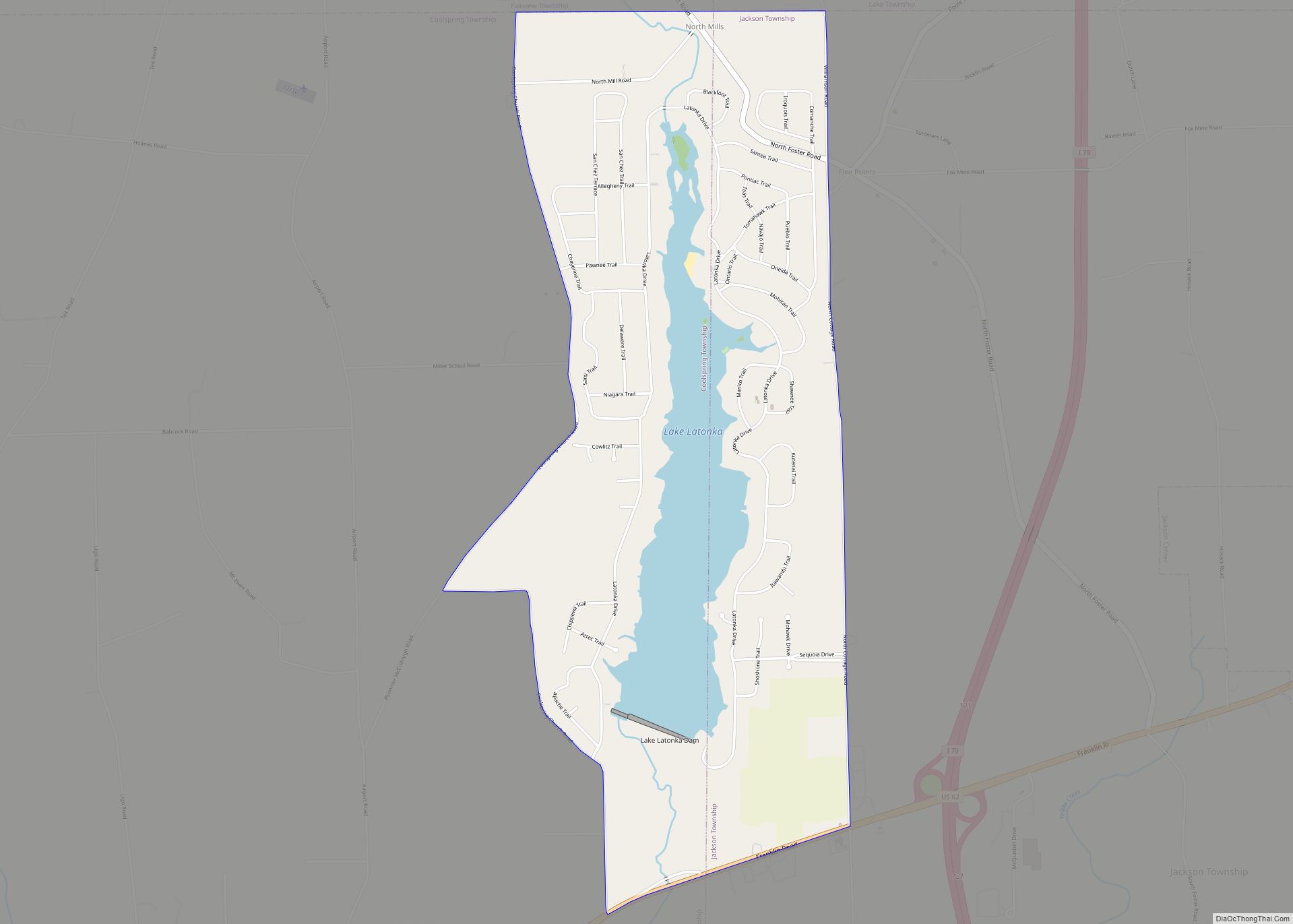 Map of Lake Latonka CDP