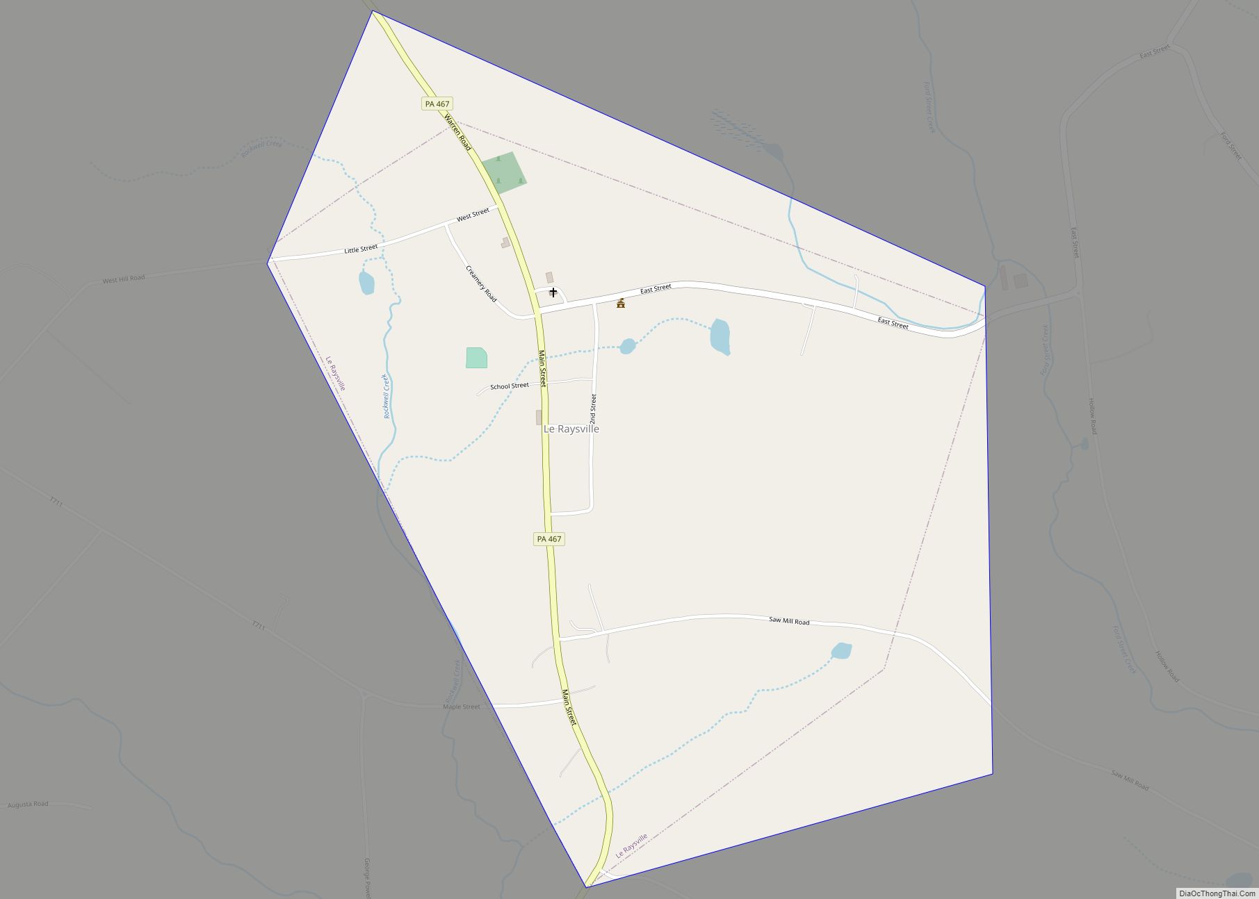 Map of Le Raysville borough