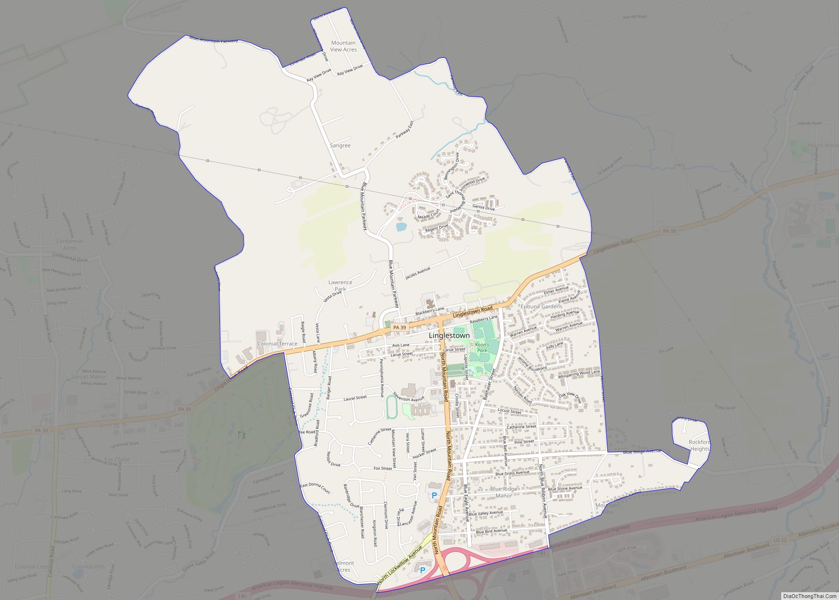 Map of Linglestown CDP