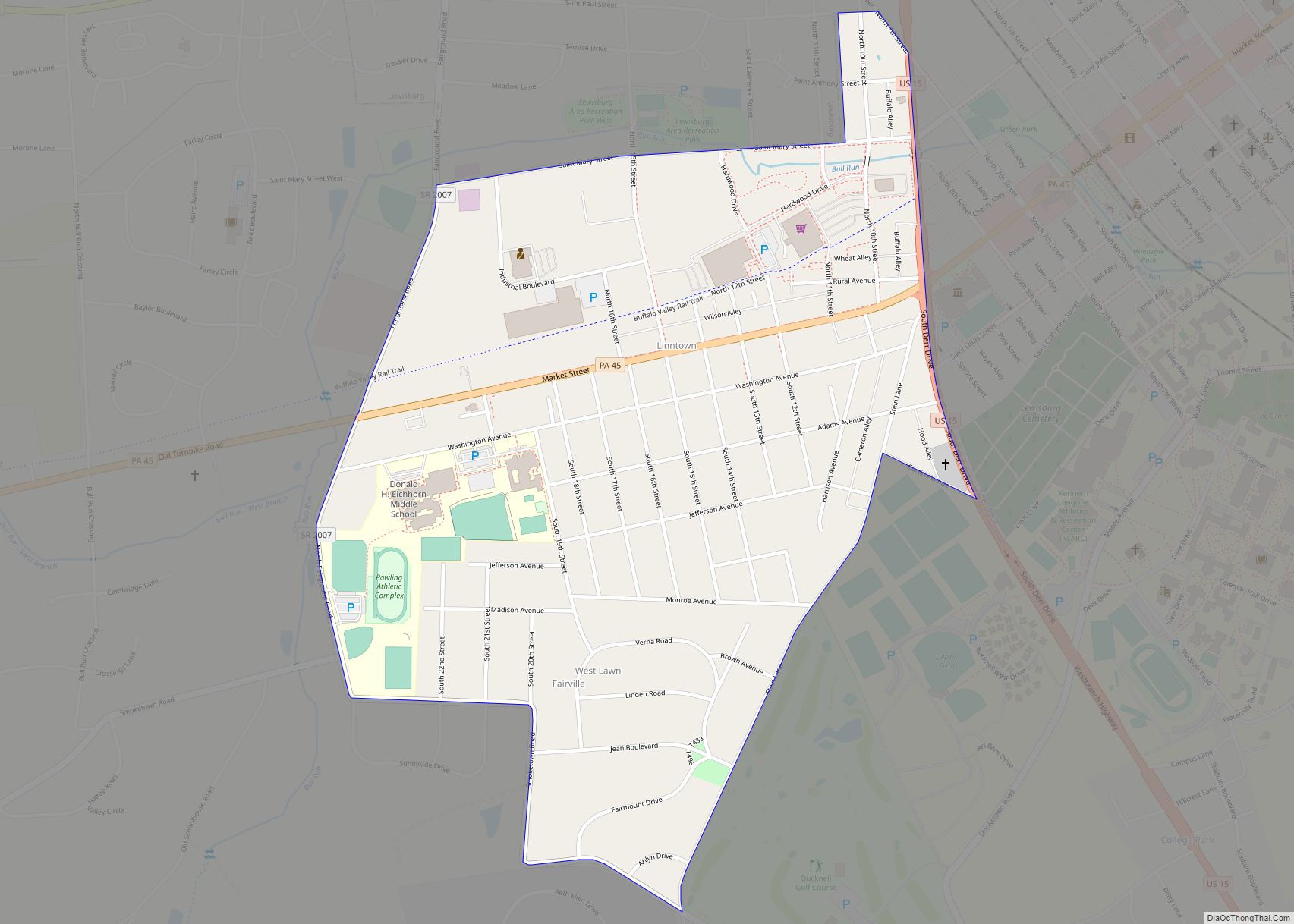 Map of Linntown CDP