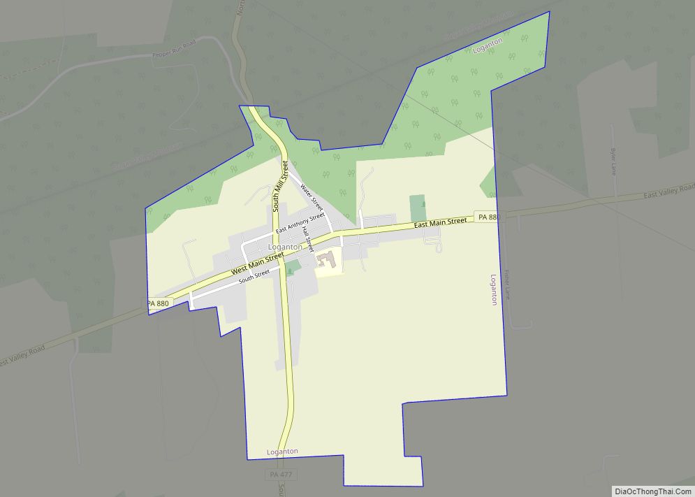 Map of Loganton borough