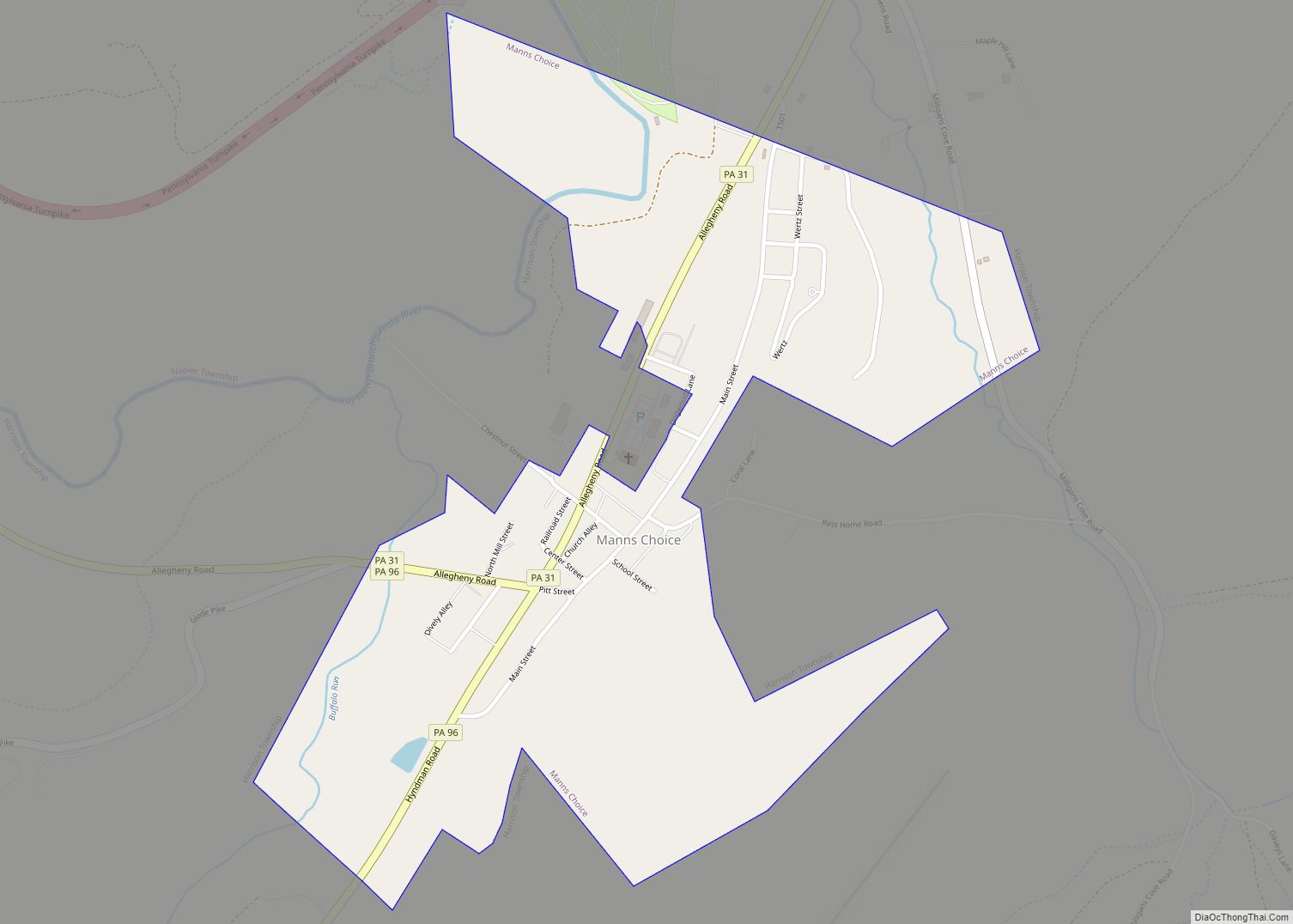 Map of Manns Choice borough