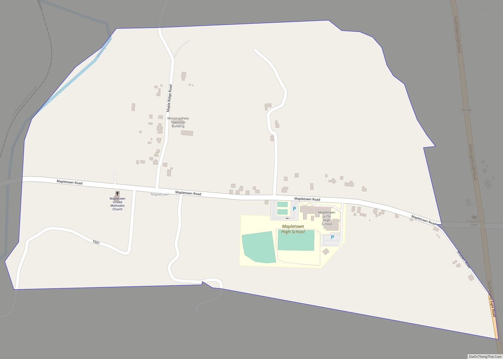 Map of Mapletown CDP