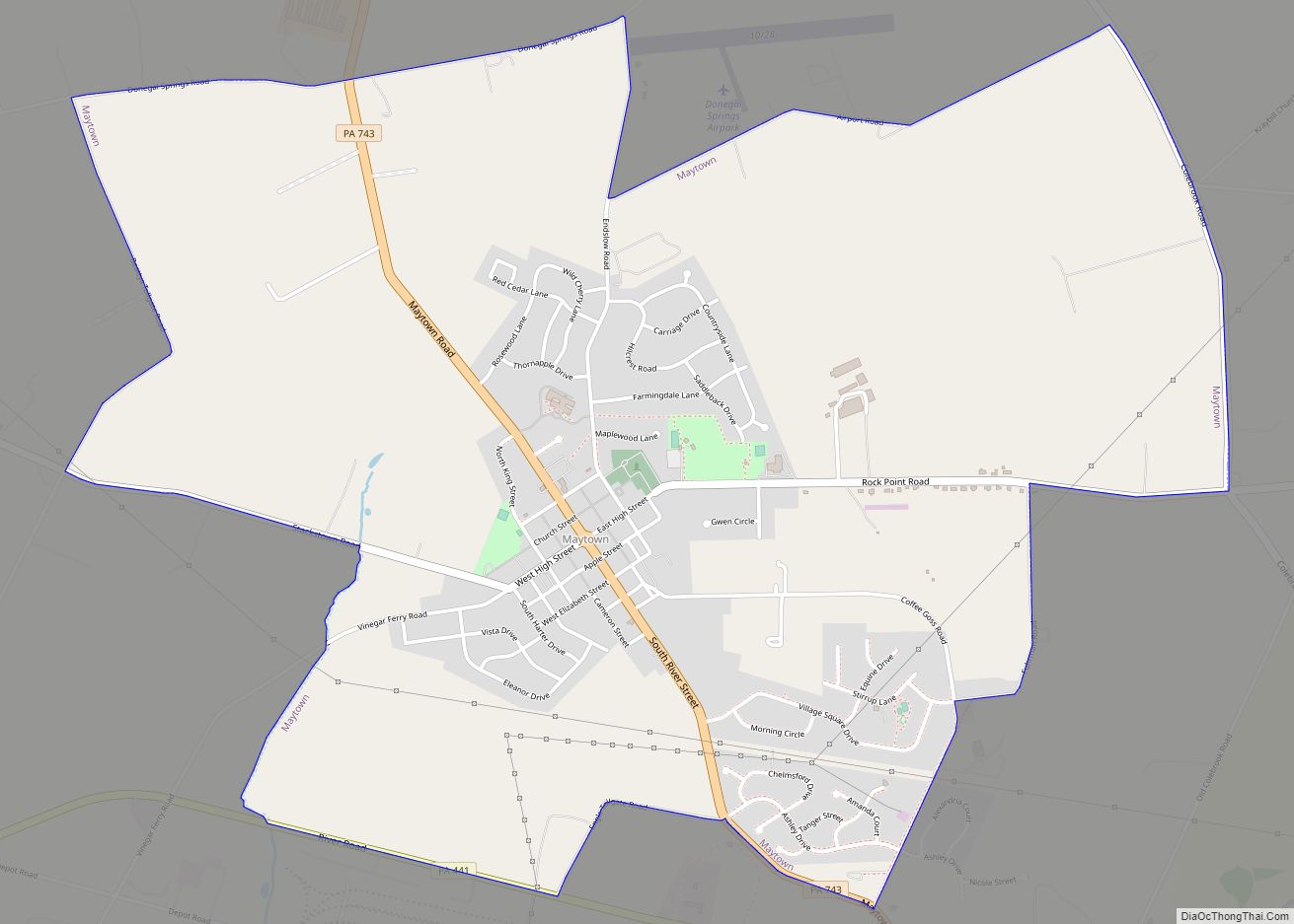 Map of Maytown CDP, Pennsylvania