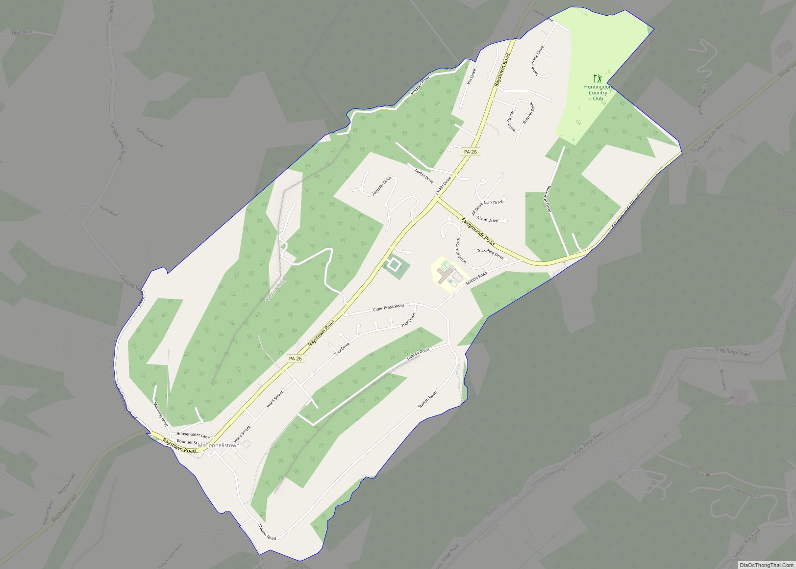 Map of McConnellstown CDP