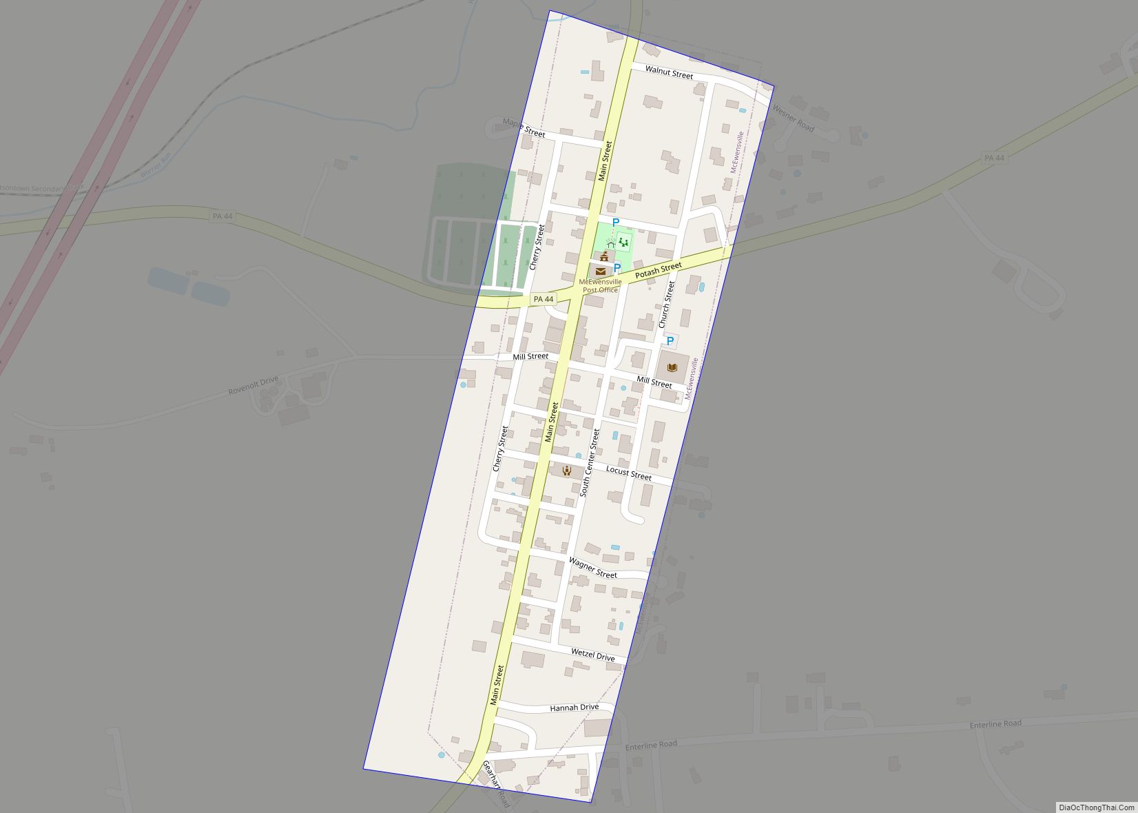 Map of McEwensville borough