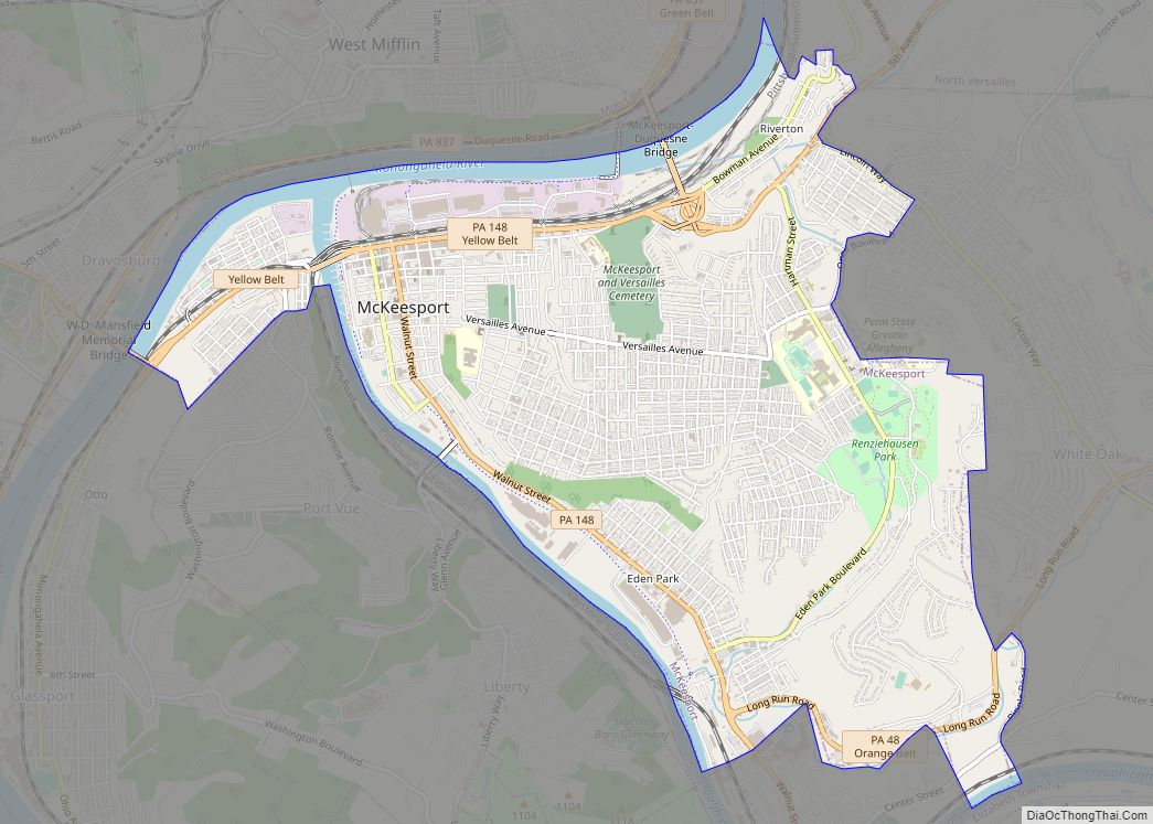 Map of McKeesport city