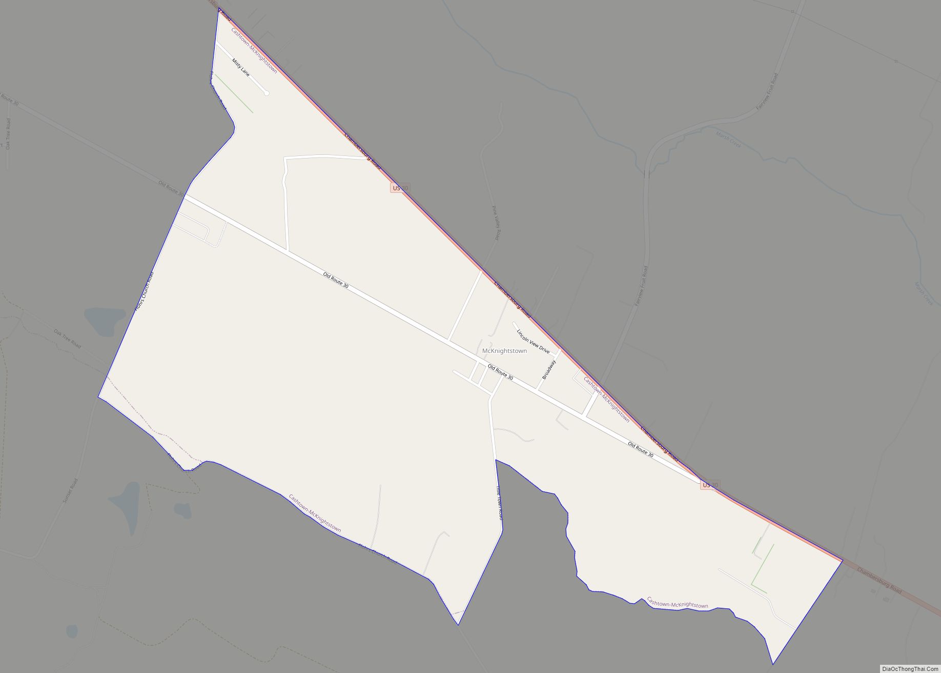 Map of McKnightstown CDP