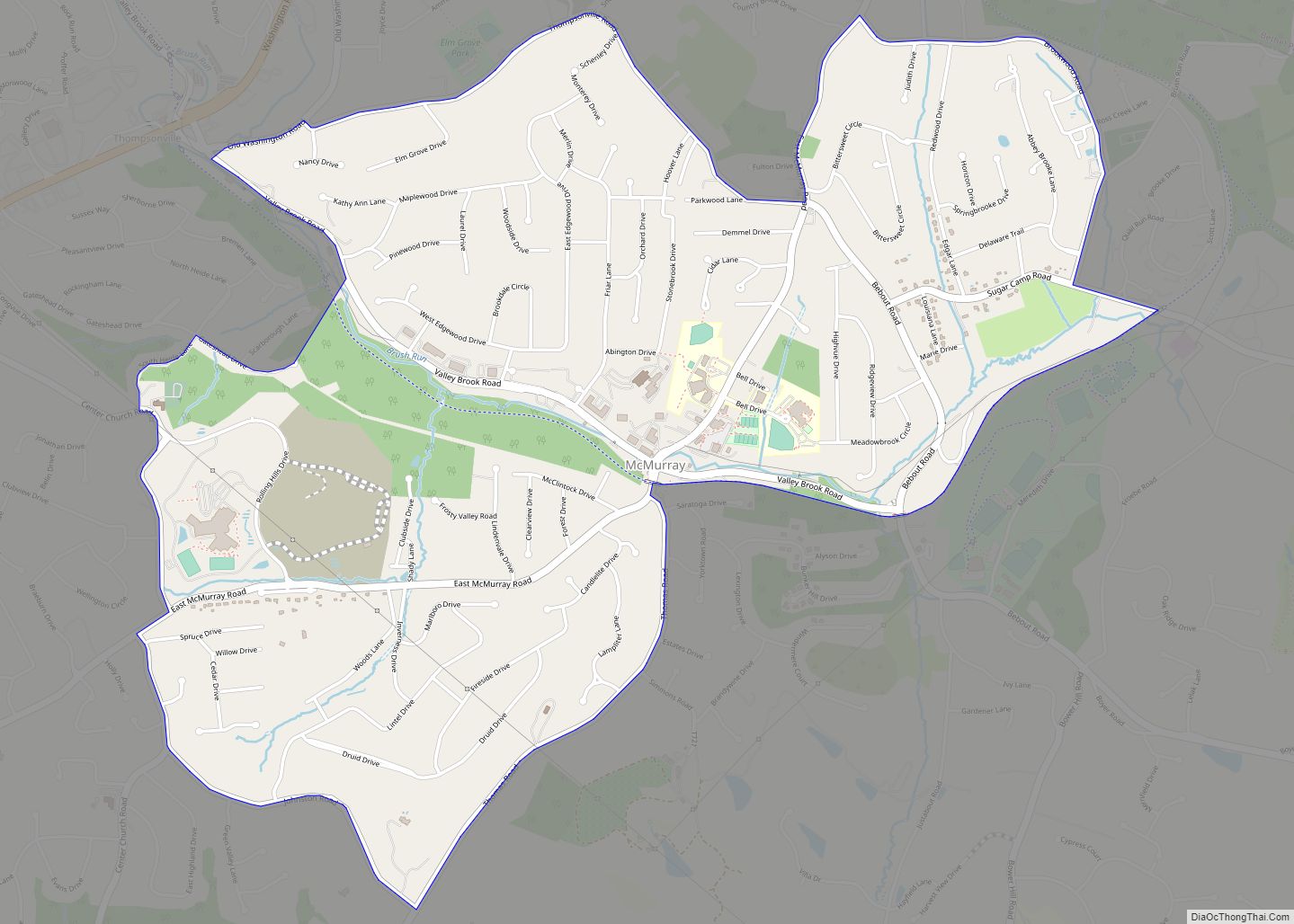 Map of McMurray CDP - Thong Thai Real