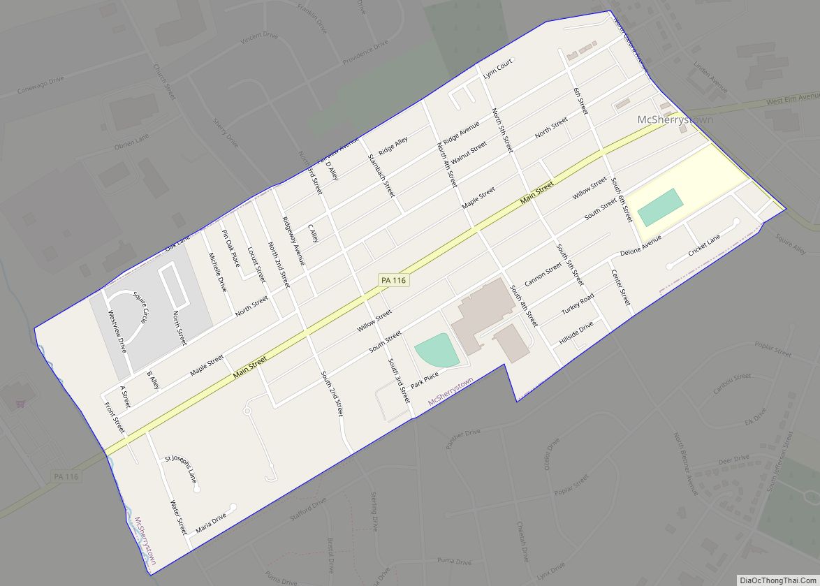 Map of McSherrystown borough