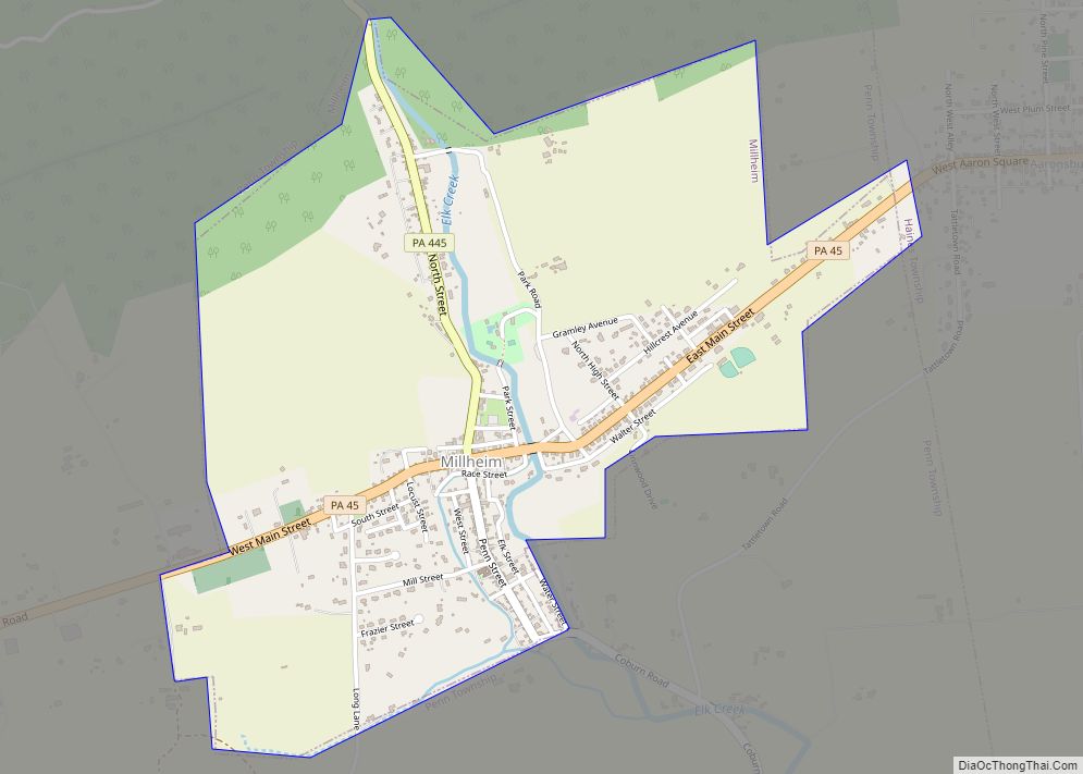 Map of Millheim borough