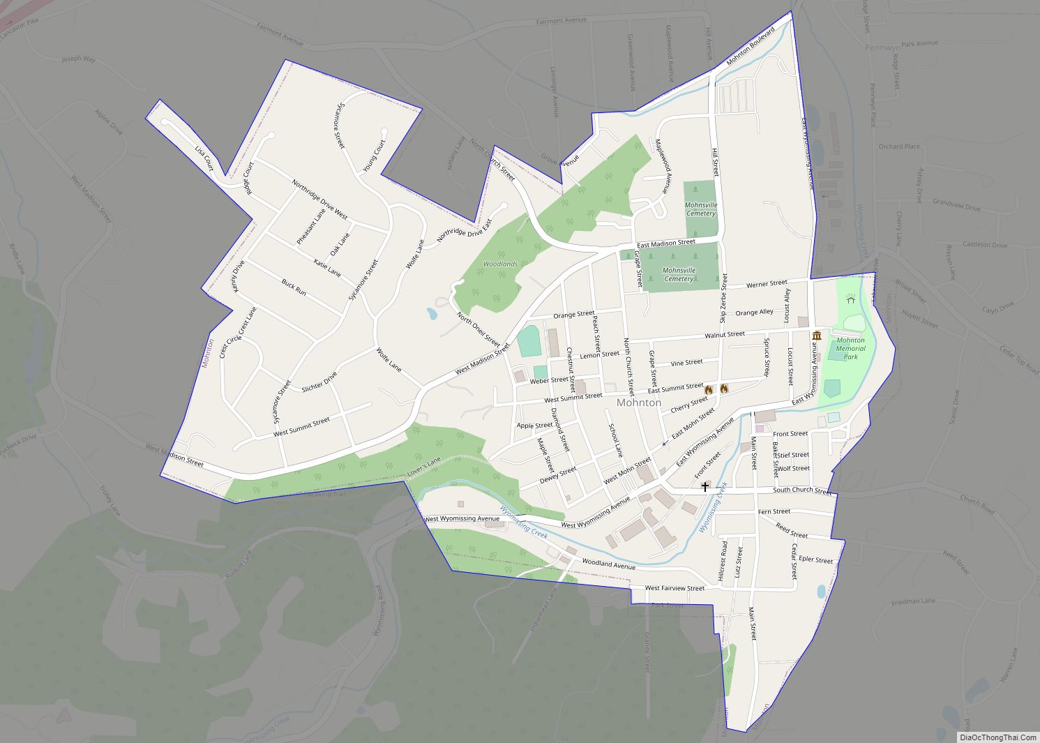 Map of Mohnton borough