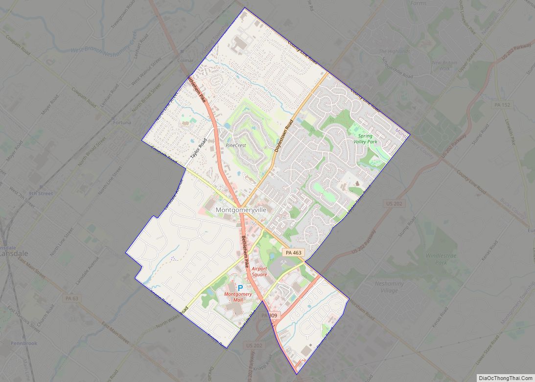 Map of Montgomeryville CDP