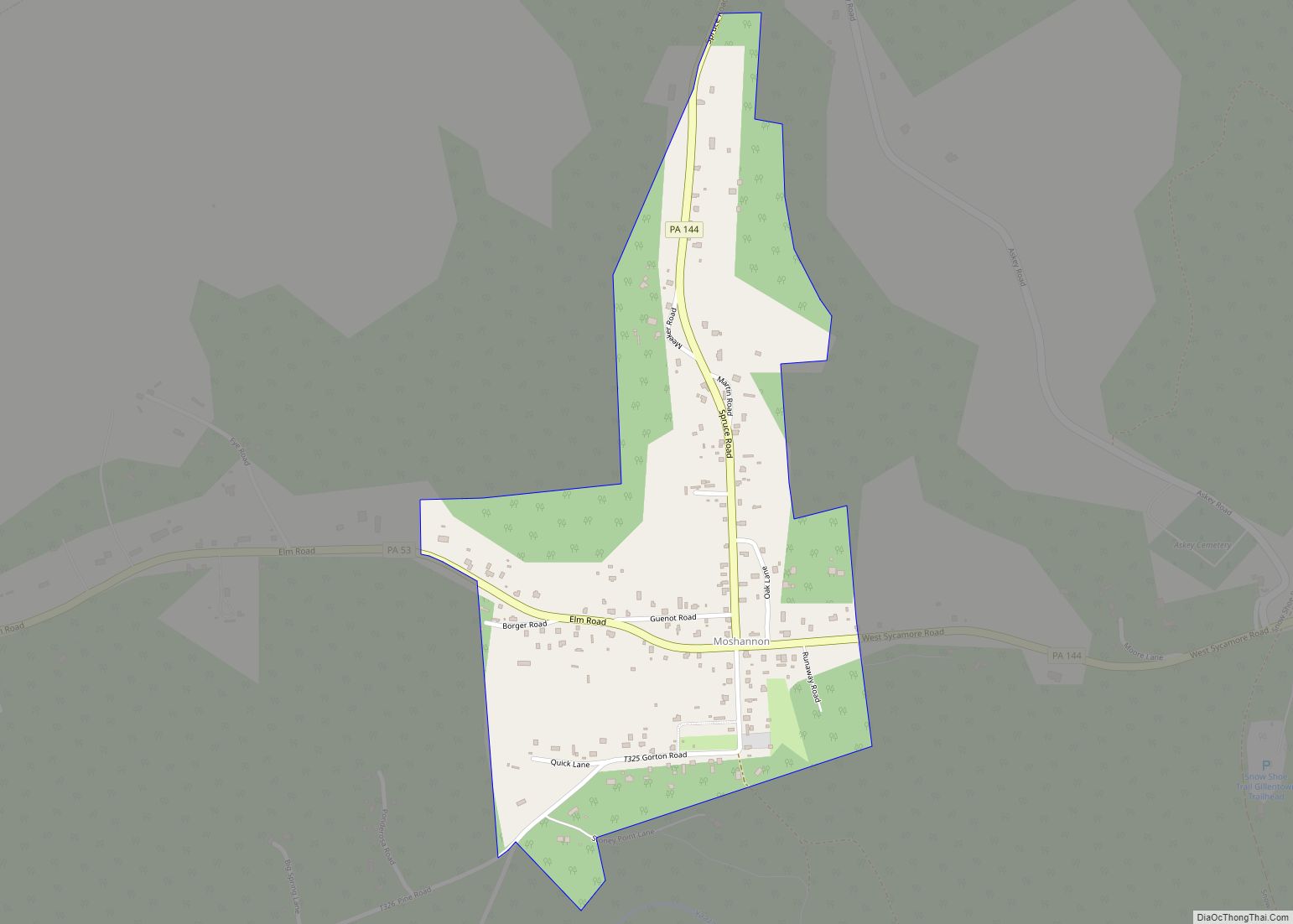 Map of Moshannon CDP