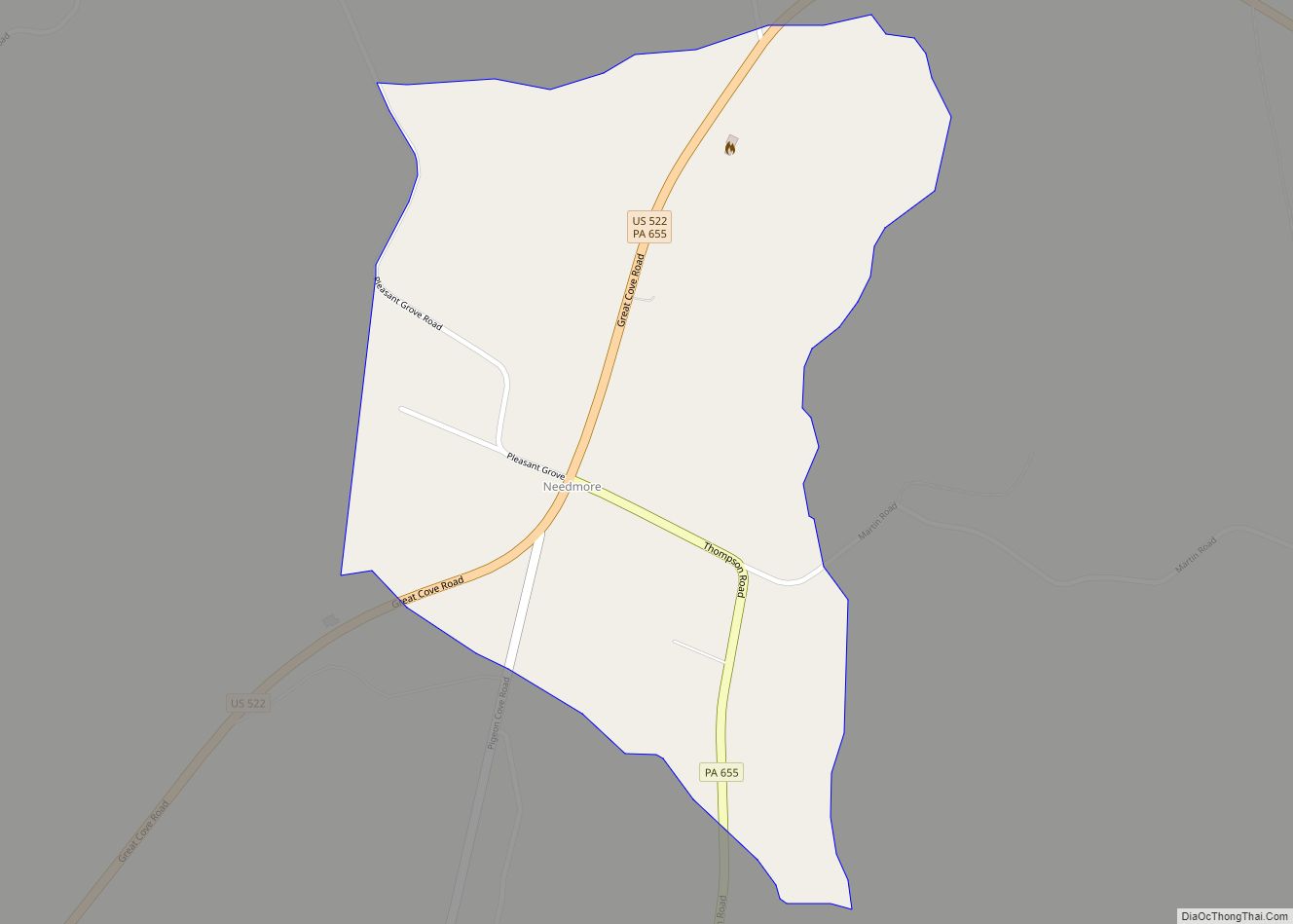 Map of Needmore CDP