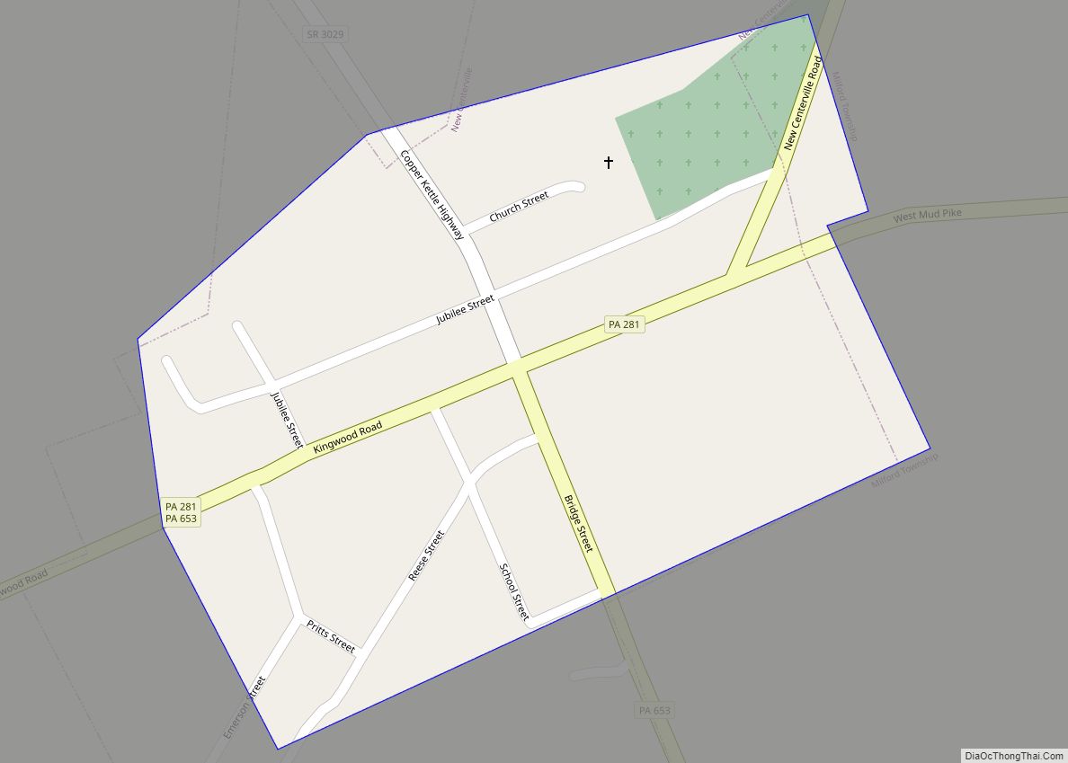 Map of New Centerville borough