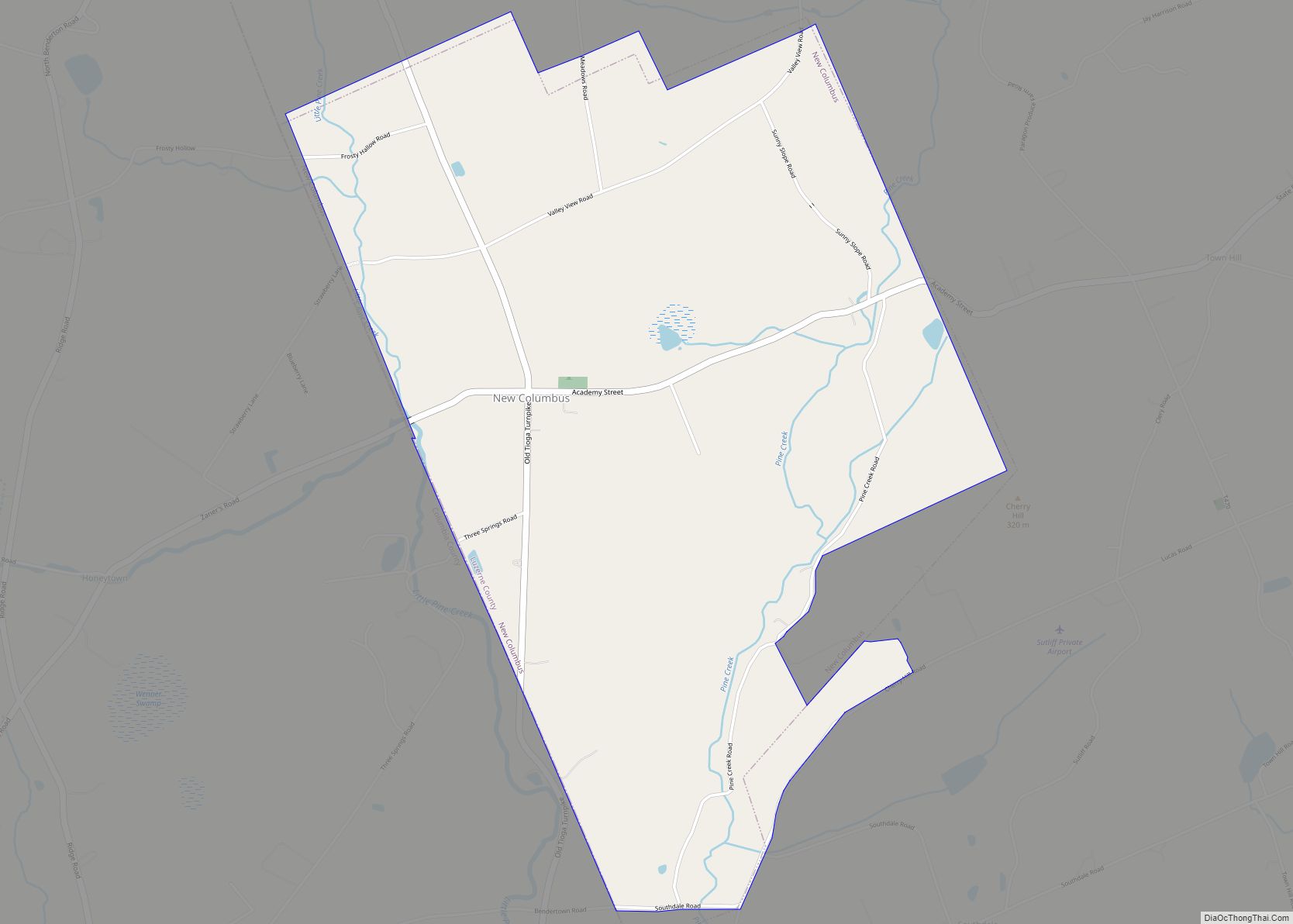 Map of New Columbus borough