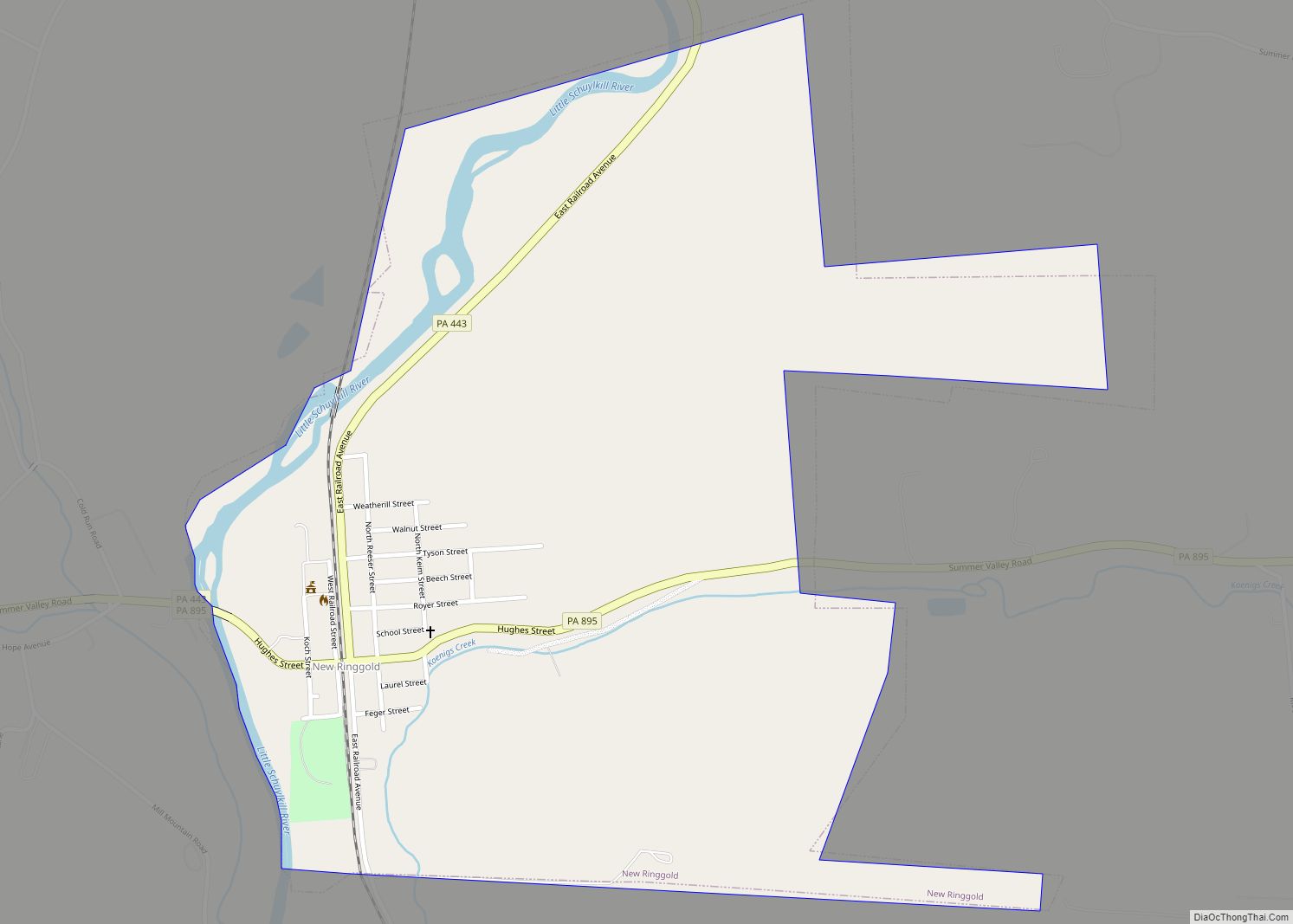 Map of New Ringgold borough