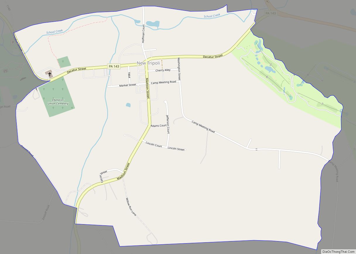 Map of New Tripoli CDP