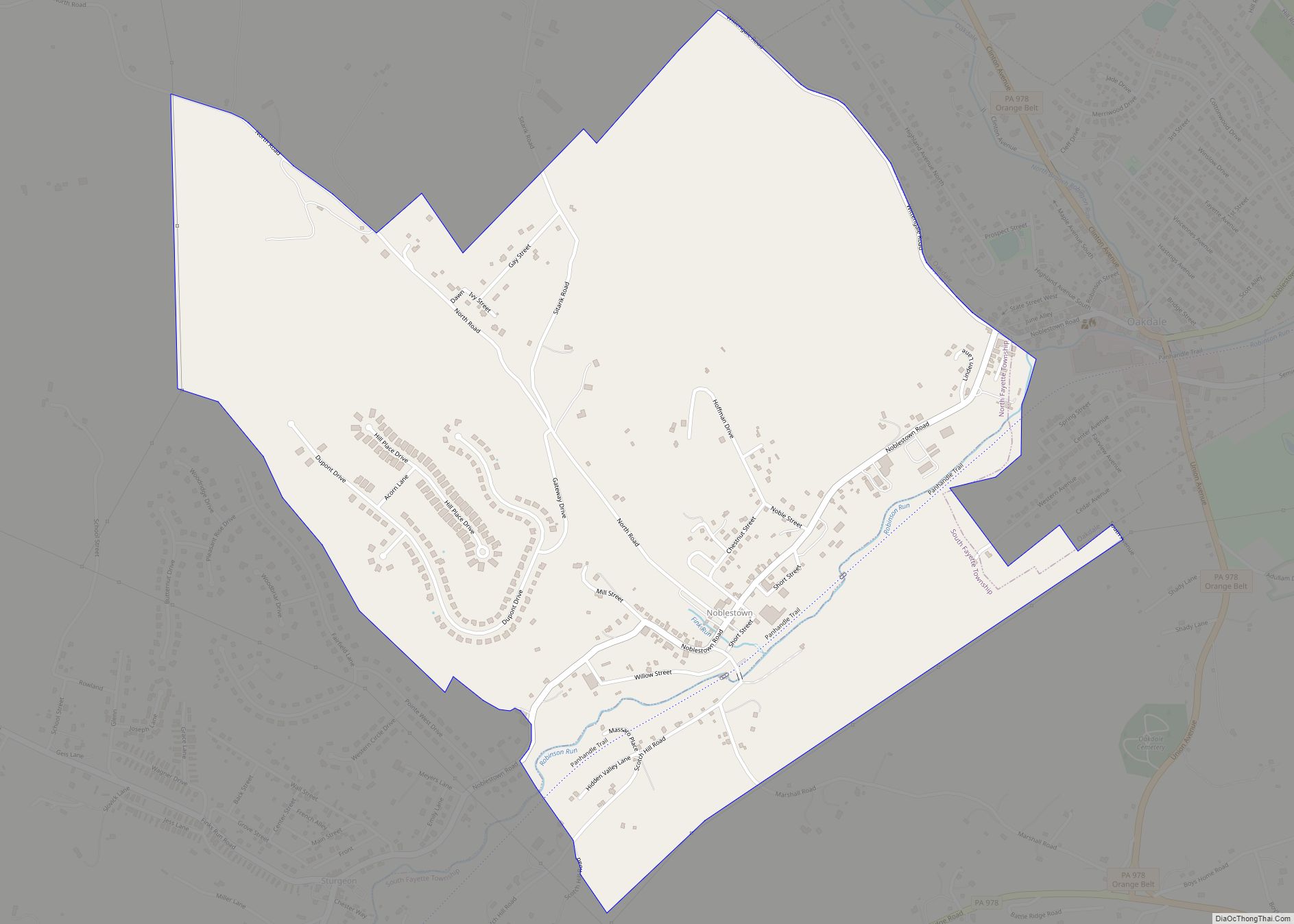 Map of Noblestown CDP