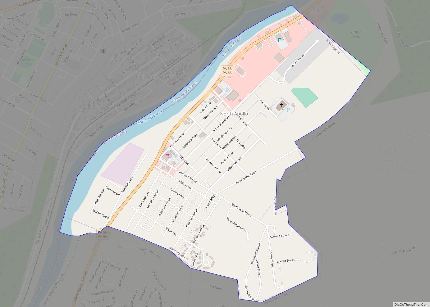 Map of North Apollo borough