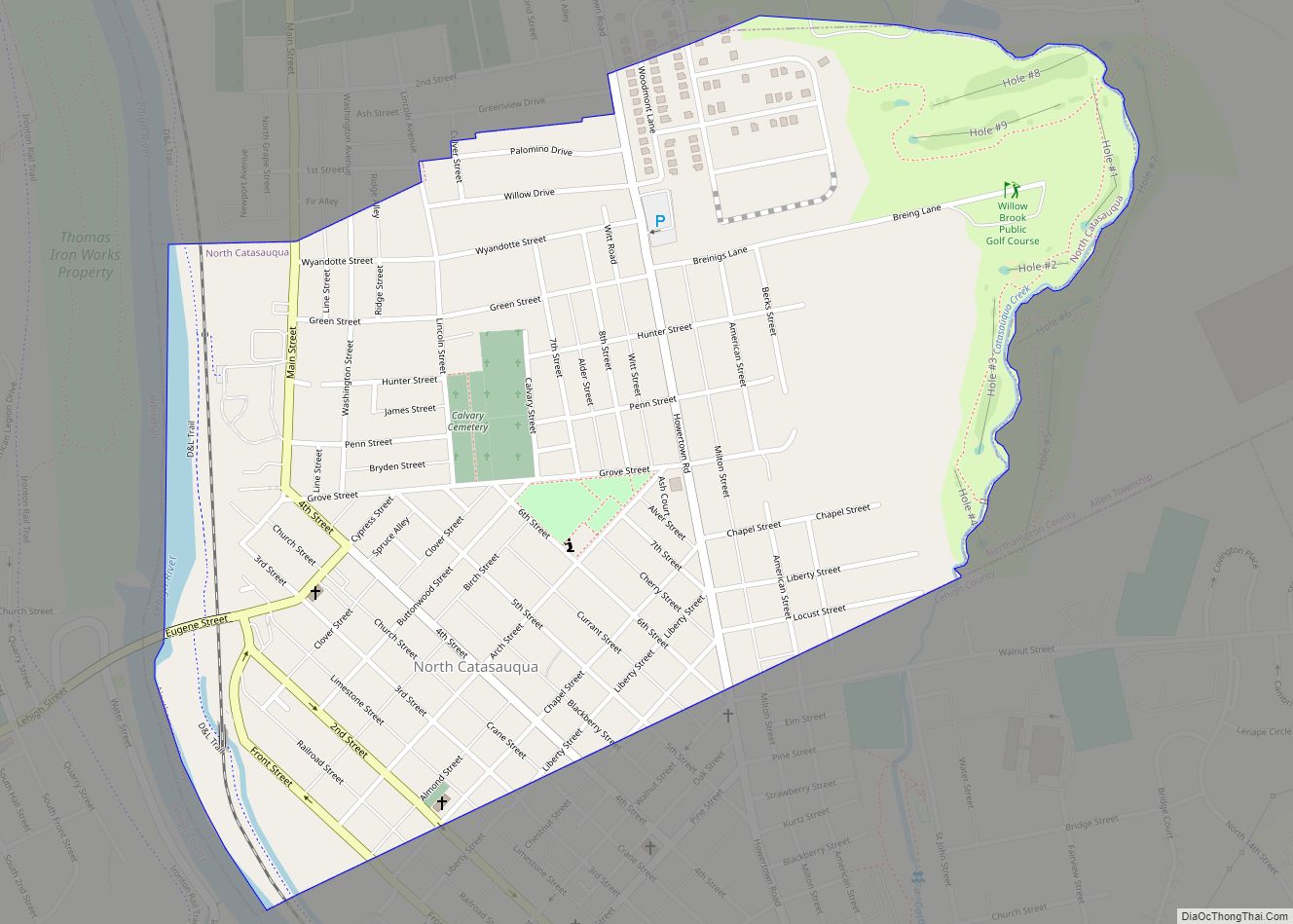 Map of North Catasauqua borough