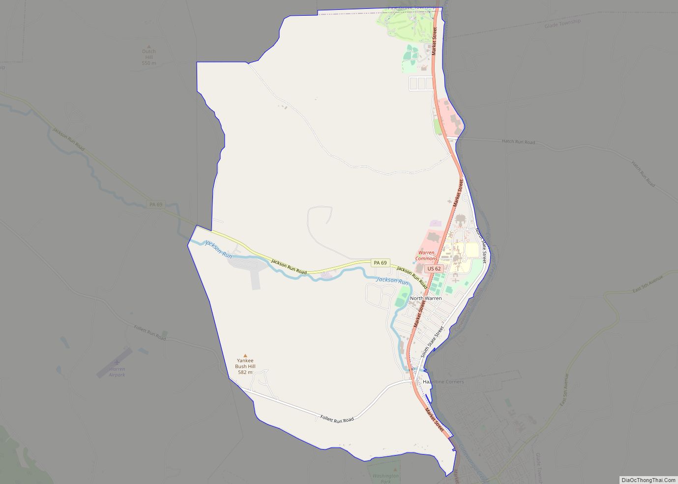 Map of North Warren CDP