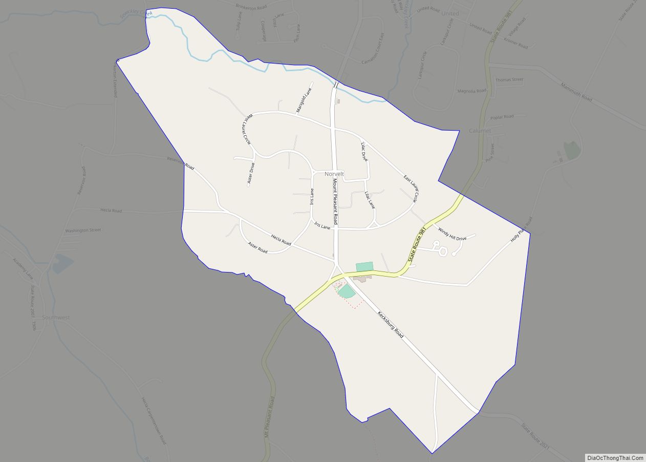 Map of Norvelt CDP