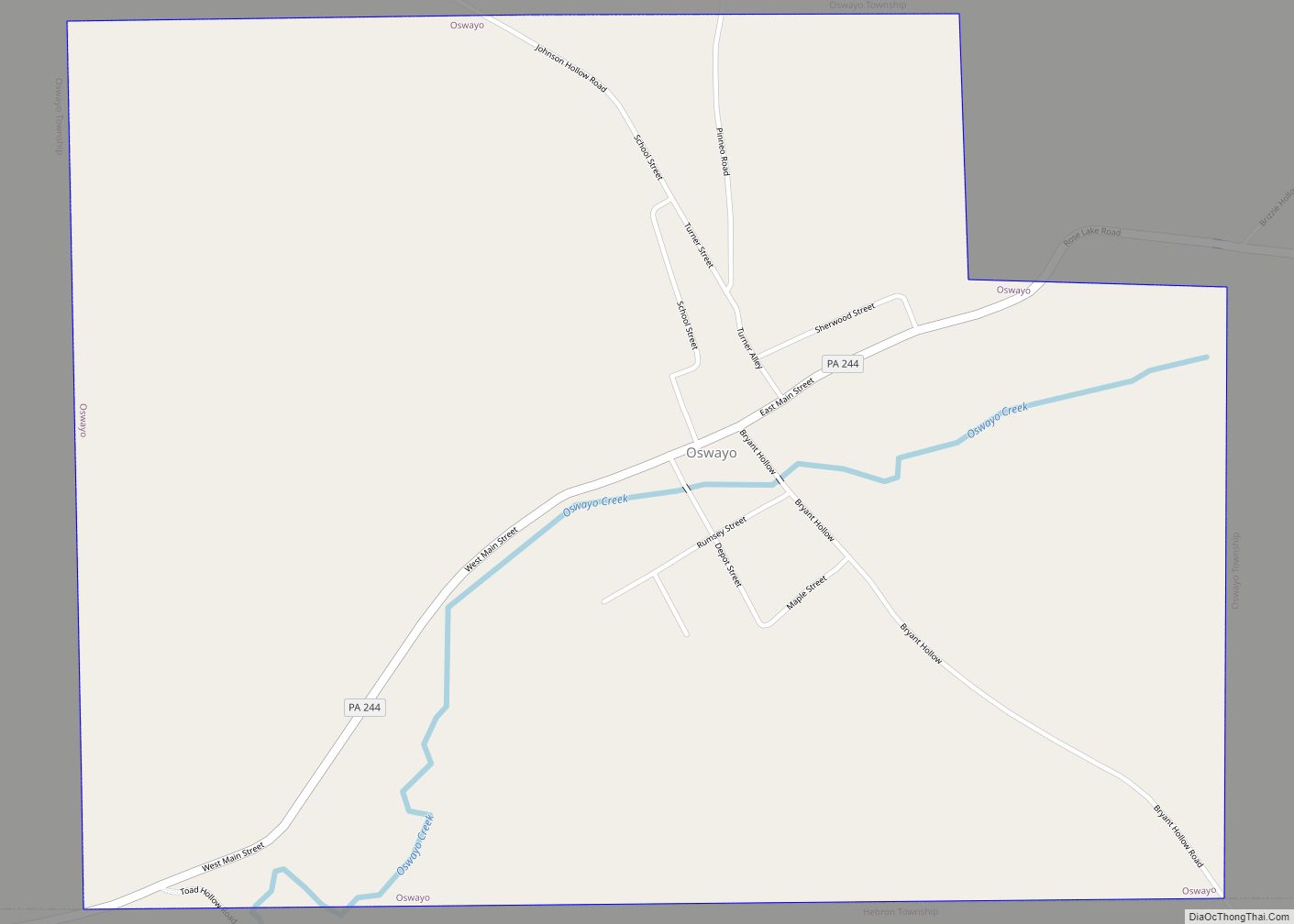 Map of Oswayo borough