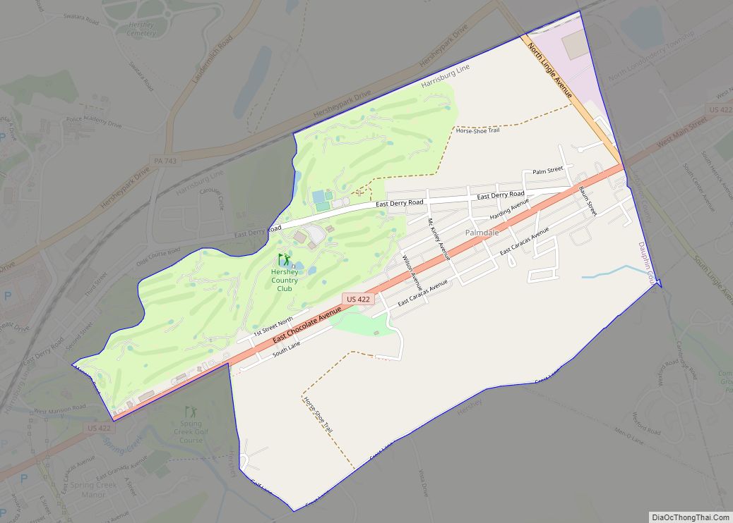 Map of Palmdale CDP, Pennsylvania