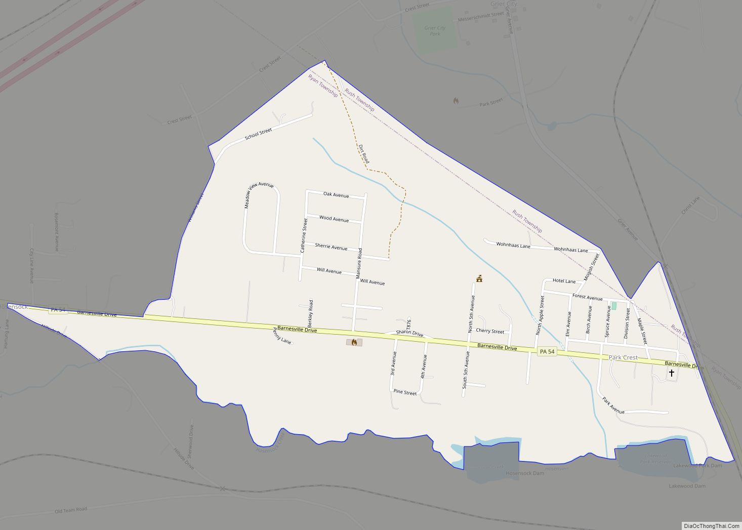 Map of Park Crest CDP