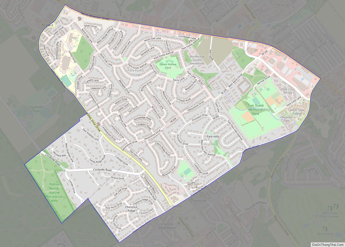 Map of Park Forest Village CDP