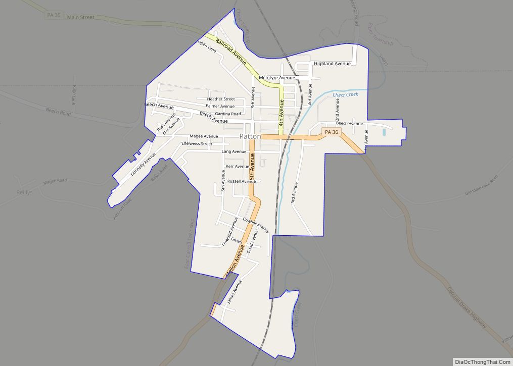 Map of Patton borough