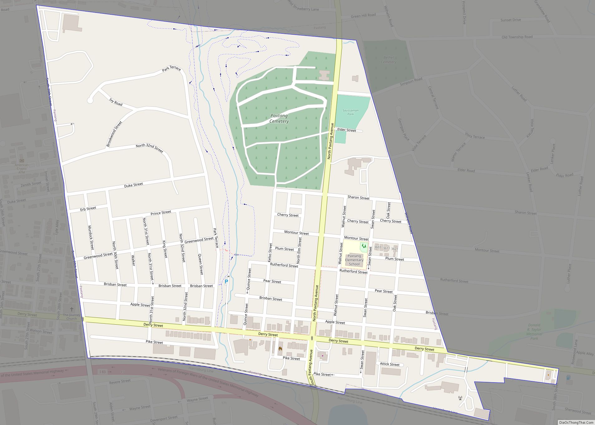 Map of Paxtang borough