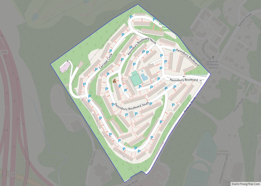 Map of Pennsbury Village borough