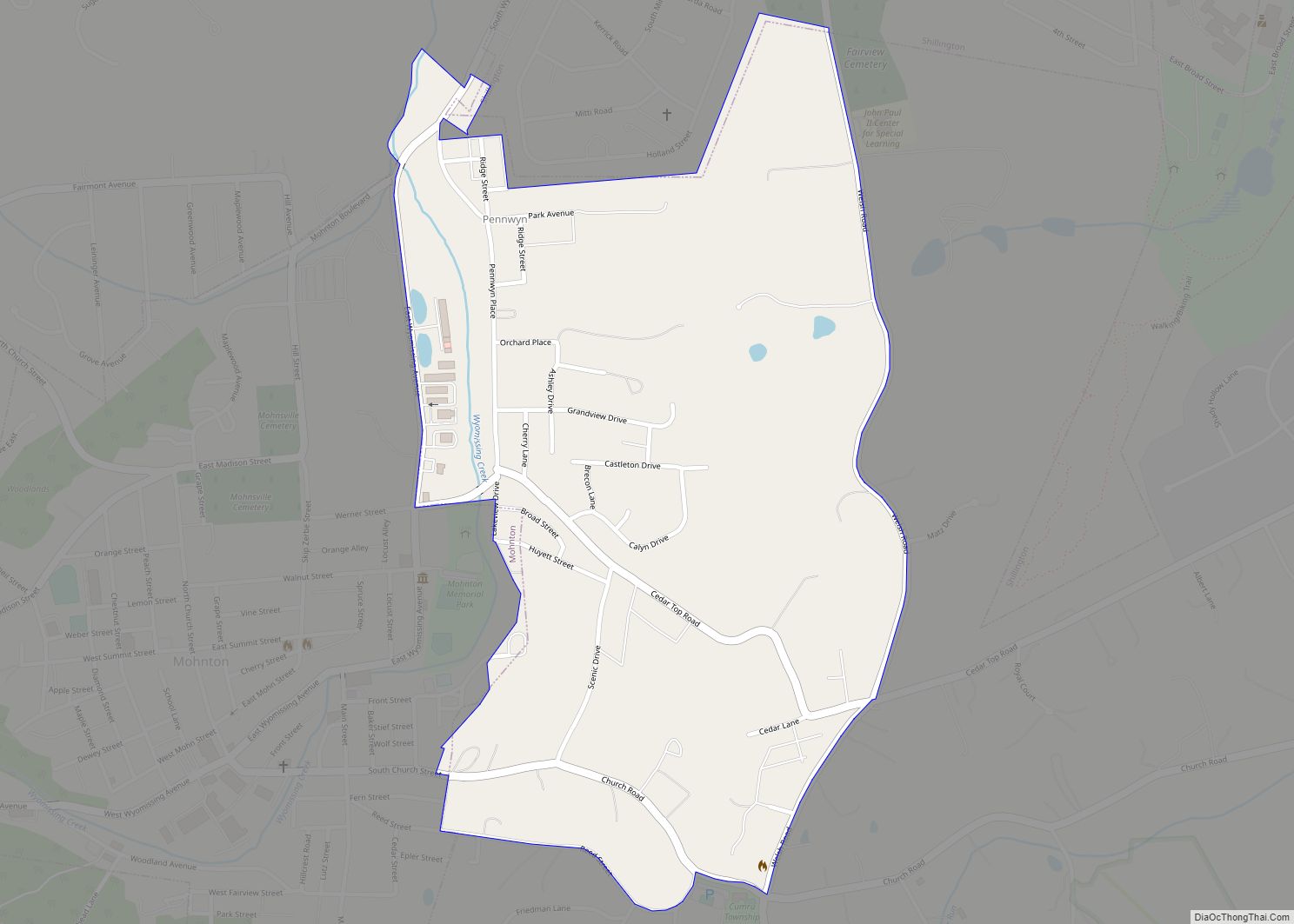 Map of Pennwyn CDP