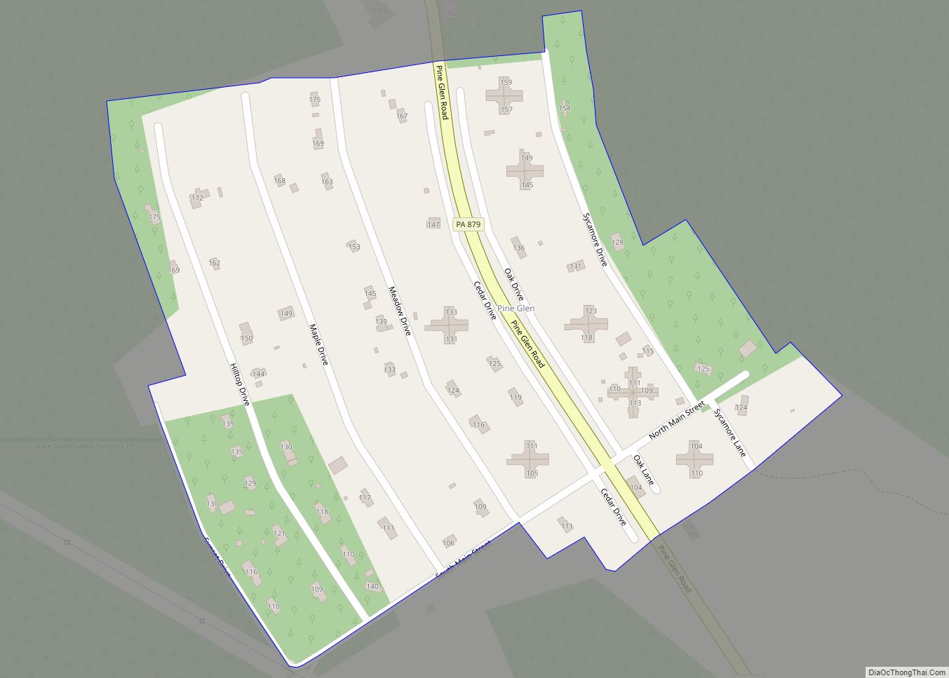 Map of Pine Glen CDP